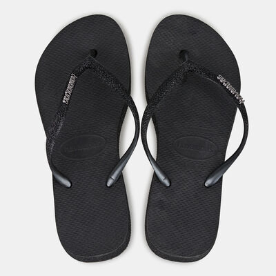 Havaianas Women's Slim Flatform Sparkle Flip Flops Black