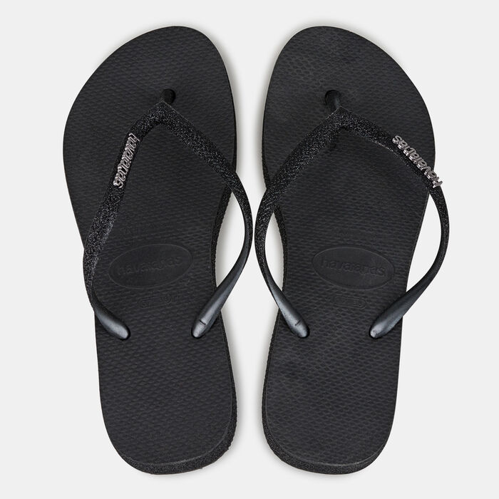 Havaianas Women's Slim Flatform Sparkle Flip Flops Black Havaianas Women's Slim Flatform Sparkle Flip Flops Black image number 0