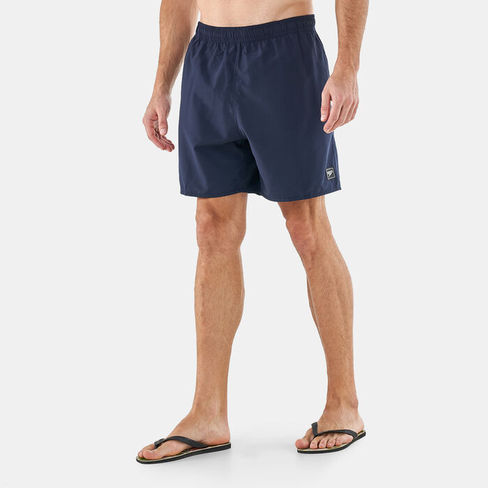 Speedo Men's Printed Trim 16" Swimming Water Shorts Blue Speedo Men's Printed Trim 16" Swimming Water Shorts Blue image number 0