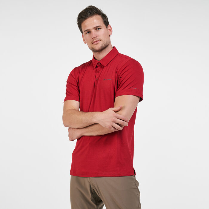 Columbia Men's Tech Trail™ Polo T-Shirt Red Columbia Men's Tech Trail™ Polo T-Shirt Red image number 0