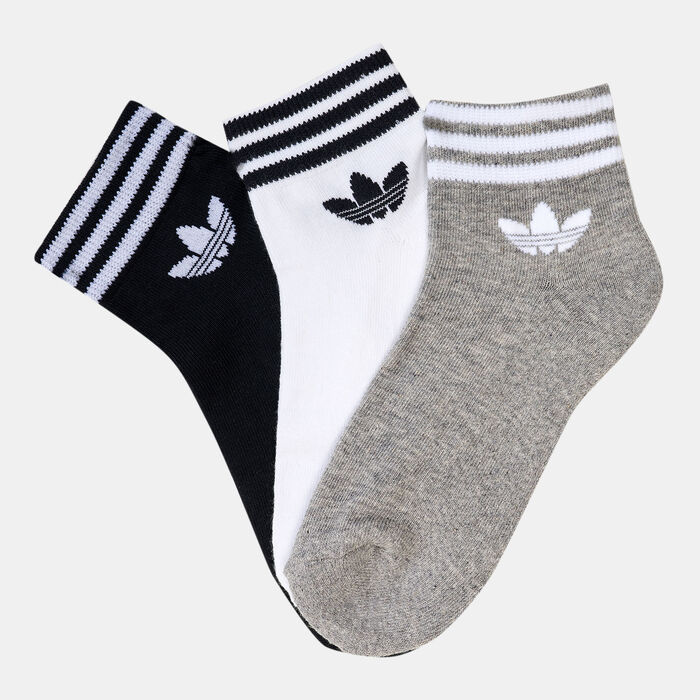 adidas Originals Men's Trefoil Ankle Socks (3 Pack) White adidas Originals Men's Trefoil Ankle Socks (3 Pack) White image number 0