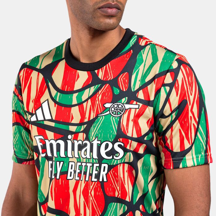 adidas Men's Arsenal Pre-Match Football Jersey Red image number 3