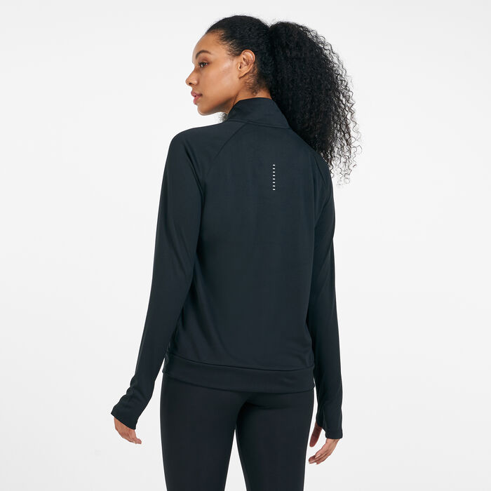 Nike Women's Swoosh Run Midlayer Top Black image number 1
