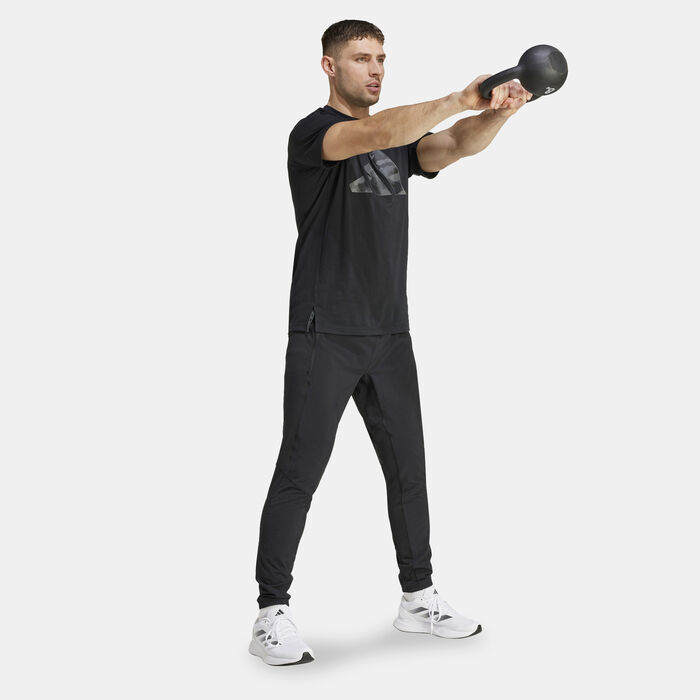 adidas Men's Train Essentials Camo Graphic Logo T-Shirt Black image number 2