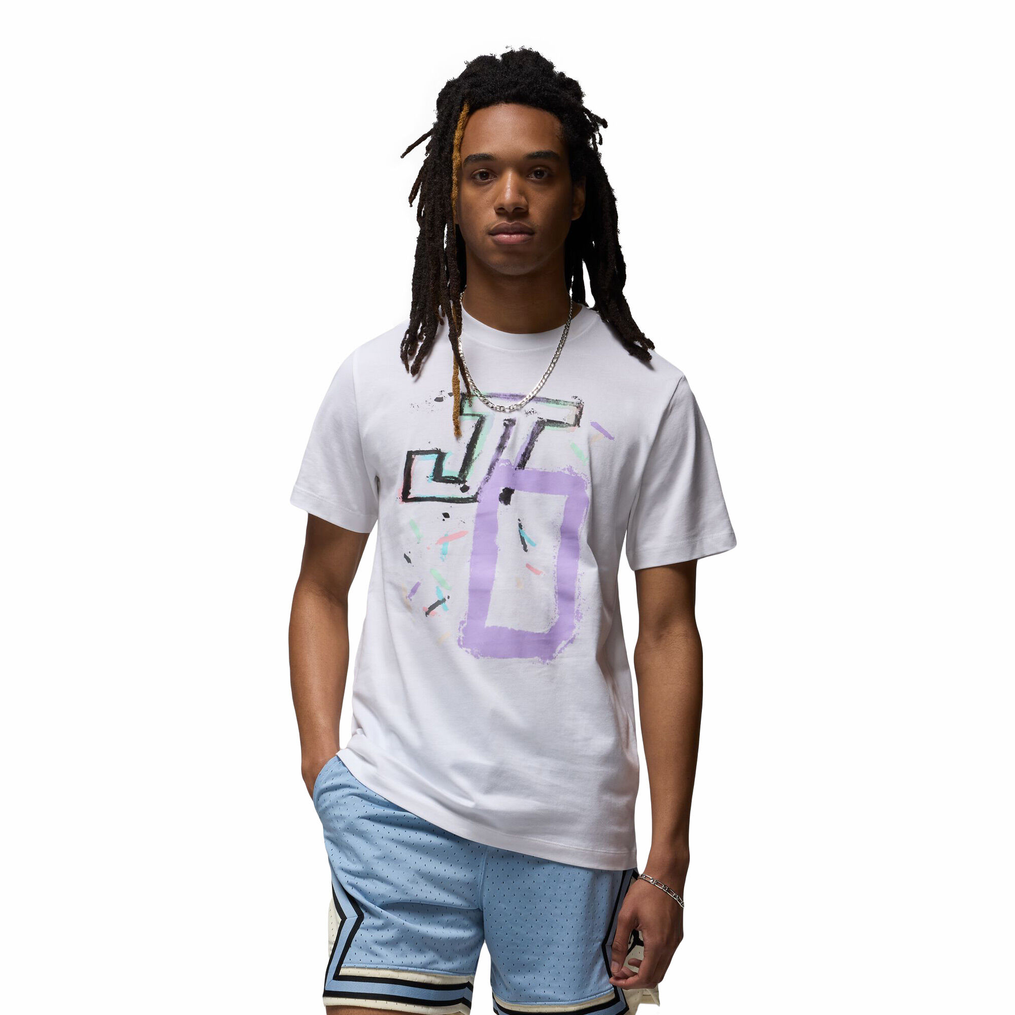 Men's NBA Boston Celtics Tatum T-Shirt White Jordan in Qatar -SSS