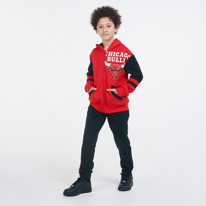 Nike Kids' NBA Chicago Bulls Hoodie Red image number 2