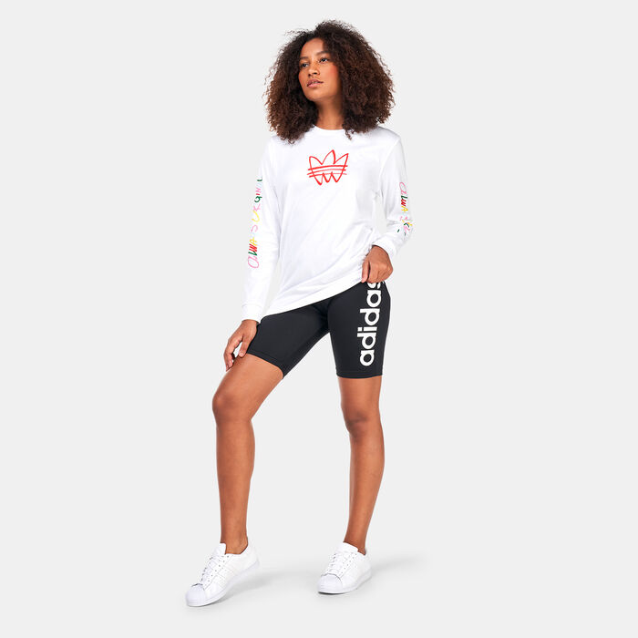 adidas Originals Women's Always Original Graphic Long Sleeve T-Shirt White image number 2