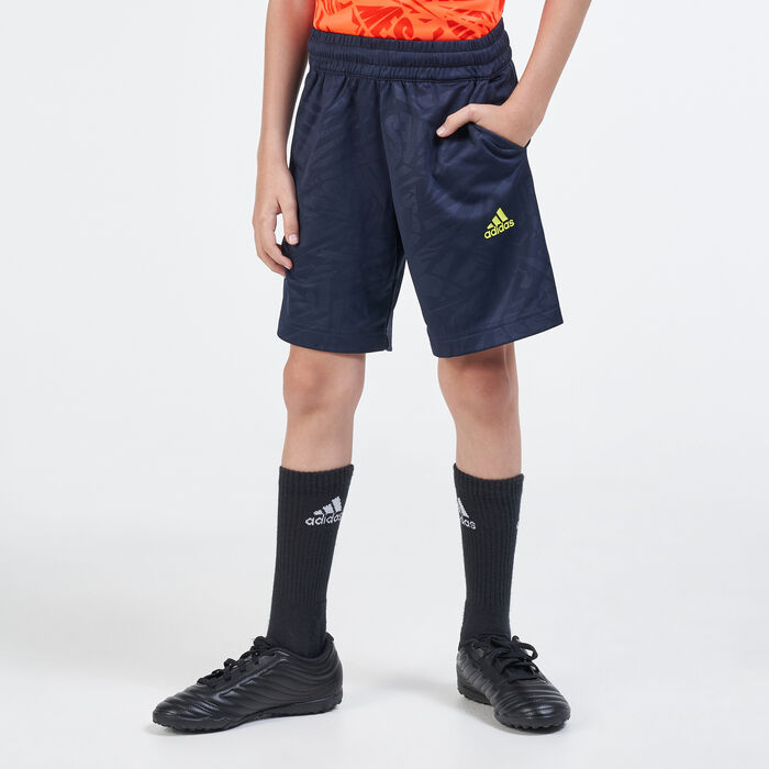 adidas Kids' Messi Football-Inspired Shorts Blue adidas Kids' Messi Football-Inspired Shorts Blue image number 0