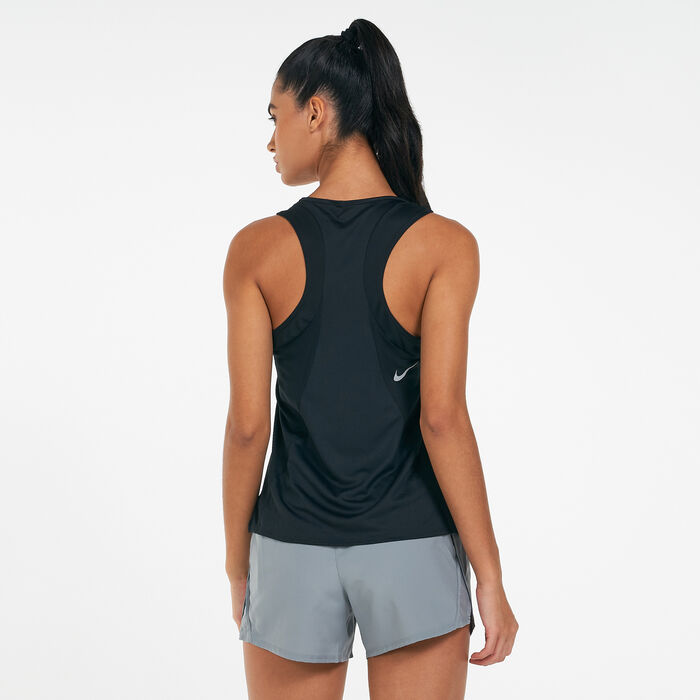 Nike Women's Dri-FIT Race Running Singlet Black Nike Women's Dri-FIT Race Running Singlet Black image number 1