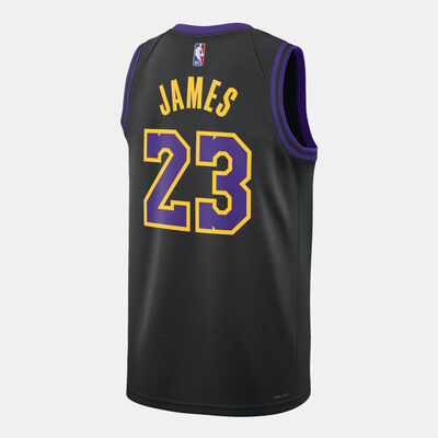 Nike Men's NBA Los Angeles Lakers LeBron James City Edition Dri-FIT Swingman Basketball Jersey - 2023/24 Black