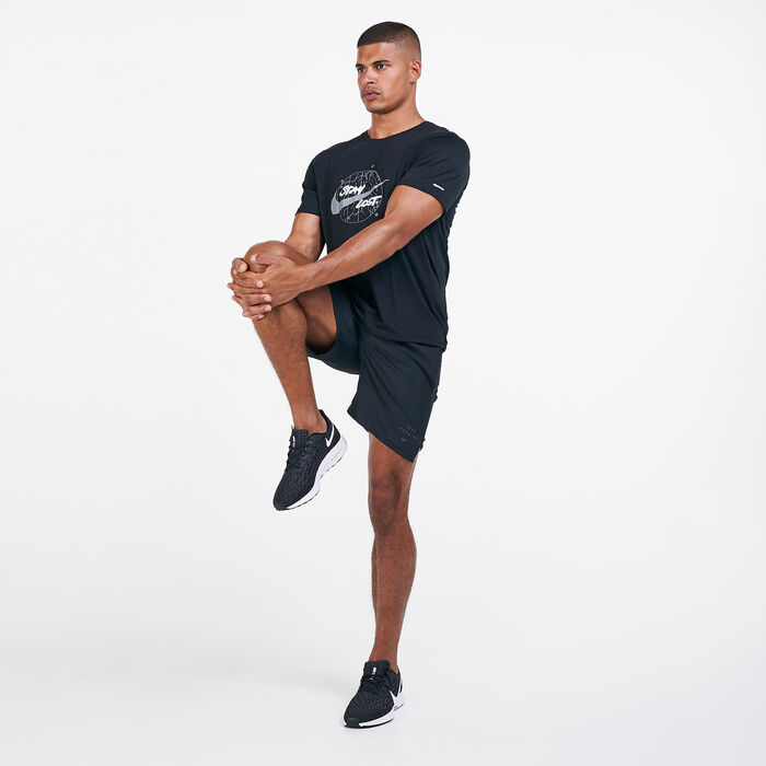 Nike Men's Dri-FIT Miler Wild Run T-Shirt Multi Nike Men's Dri-FIT Miler Wild Run T-Shirt Multi image number 2