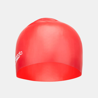 Speedo Kids' Moulded Silicone Swimming Cap Red