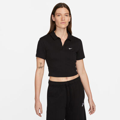 Nike Women's Sportswear Essential Polo Shirt Black