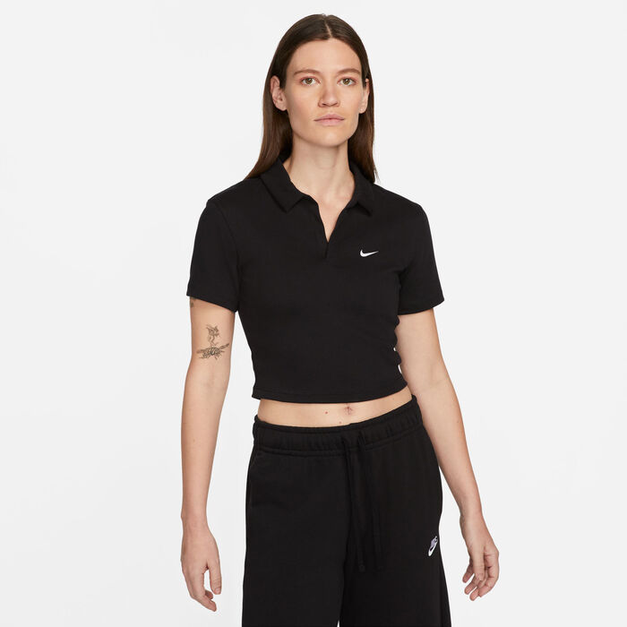 Nike Women's Sportswear Essential Polo Shirt Black image number 0