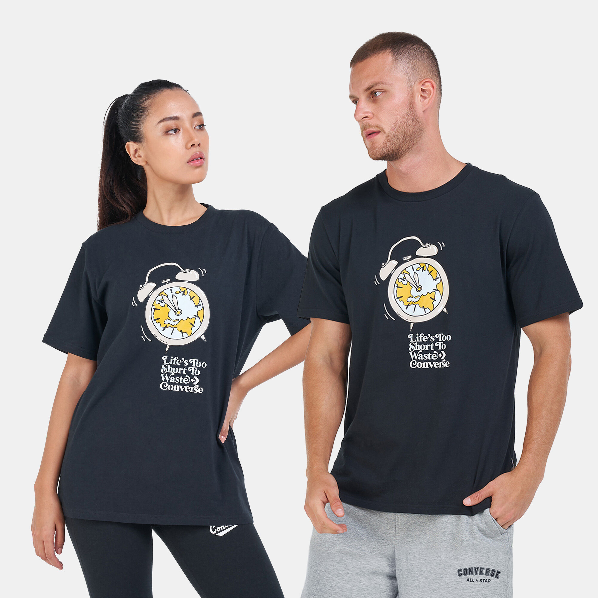 Renew T Shirt Black Converse in Qatar SSS