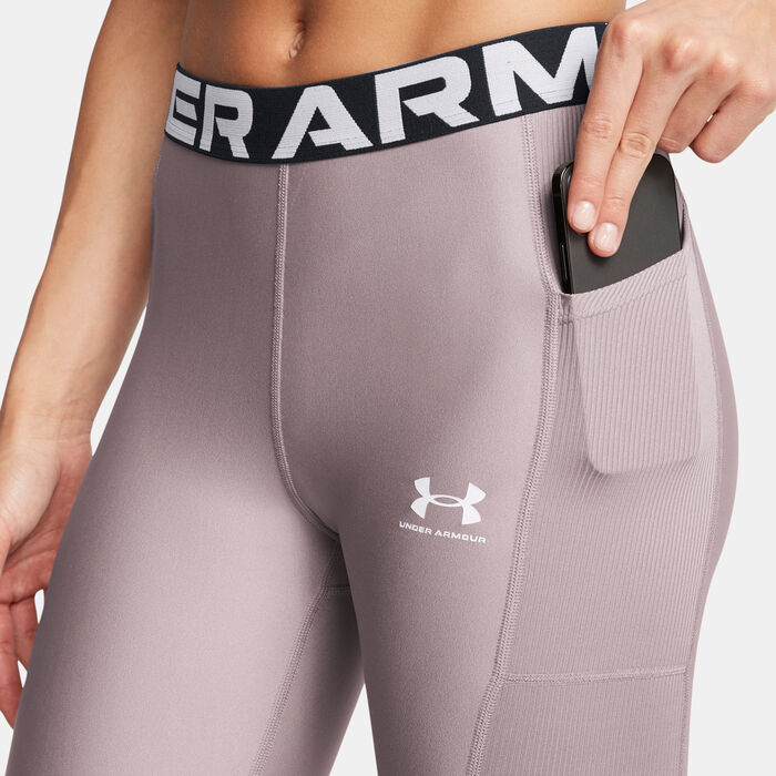 Under Armour Women's HeatGear Training Leggings Grey Under Armour Women's HeatGear Training Leggings Grey image number 3