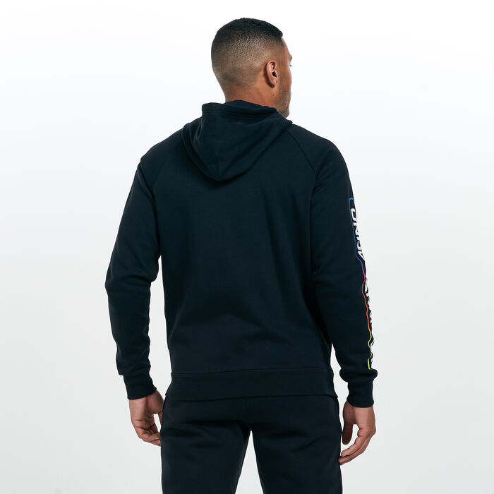 Under Armour Men's Rival Fleece Lockertag Full-Zip Hoodie Black image number 1