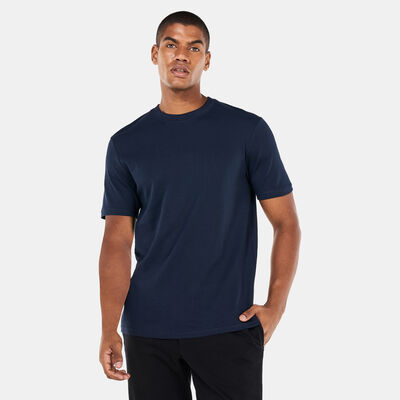 Sun and Sand Sports Men's Solid Crew T-Shirt Blue