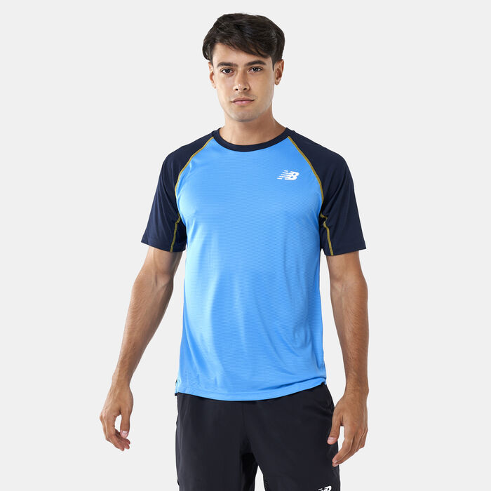 New Balance Men's R.W.T. Tech T-Shirt Blue image number 0