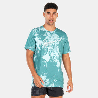 Nike Men's Dri-FIT Run Division Printed T-Shit Green