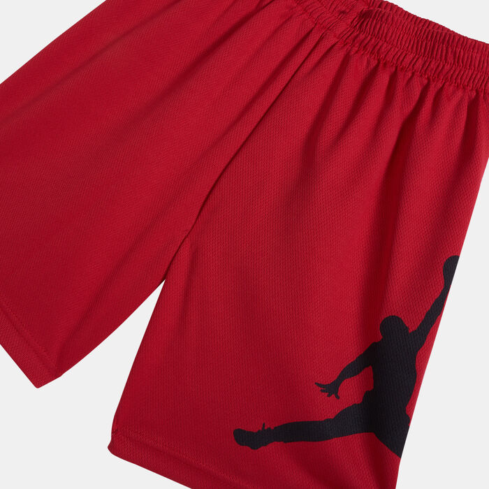 Jordan Kids' Jumpman Wrap Mesh Shorts Red Jordan Kids' Jumpman Wrap Mesh Shorts Red image number 2