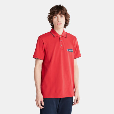 Timberland Men's Brand Carrier Polo Shirt Red