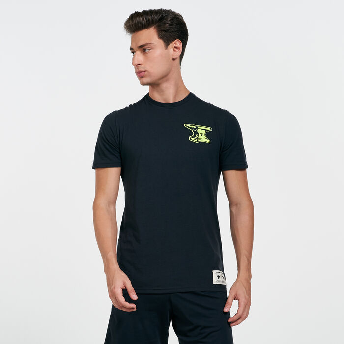 Under Armour Men's Project Rock Wrecking T-Shirt Black Under Armour Men's Project Rock Wrecking T-Shirt Black image number 0