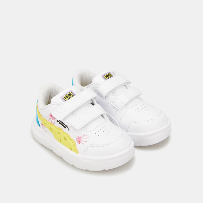PUMA Kids' x SPONGEBOB Evolve Court Shoe (Baby And Toddler) White PUMA Kids' x SPONGEBOB Evolve Court Shoe (Baby And Toddler) White image number 1