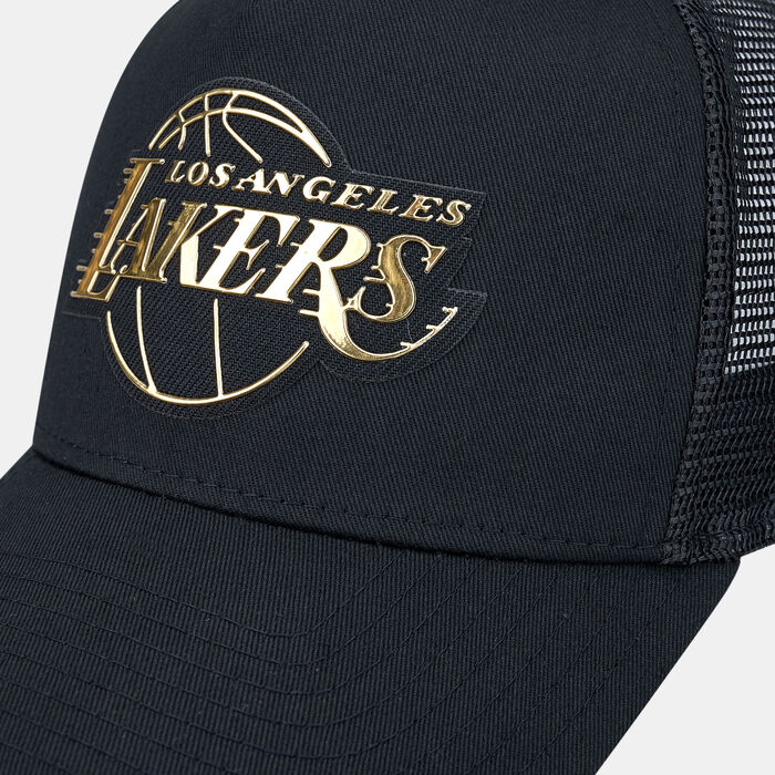 New Era Men's Foil Logo LA Lakers Trucker Cap Black New Era Men's Foil Logo LA Lakers Trucker Cap Black image number 2