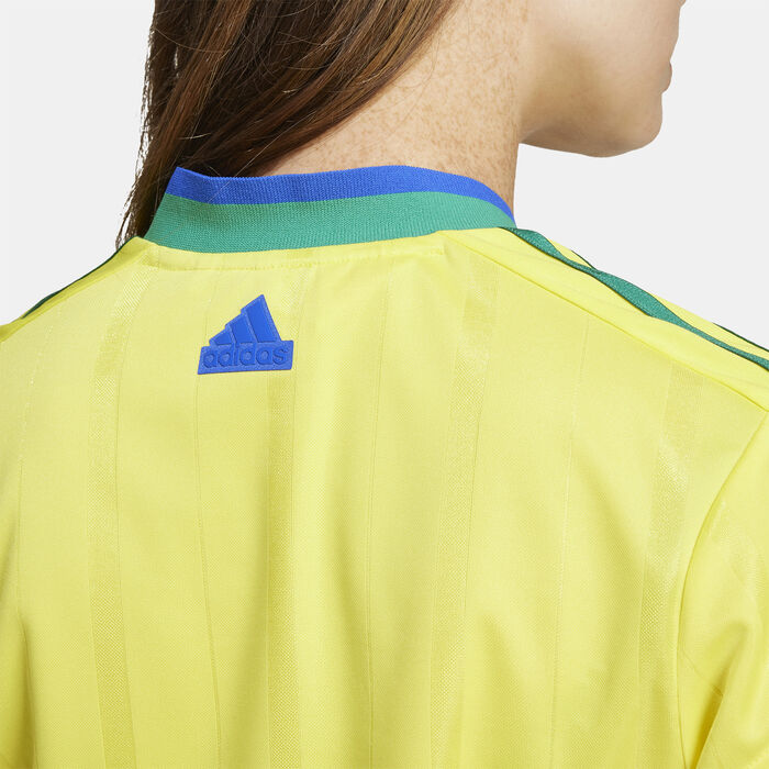 adidas Women's Tiro Cut 3-Stripes Cropped Jersey yellow adidas Women's Tiro Cut 3-Stripes Cropped Jersey yellow image number 4