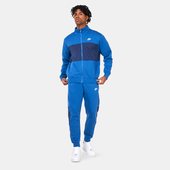 Nike Men's Sportswear Essentials Fleece Tracksuit Blue image number 0