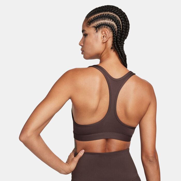 Nike Women's Swoosh Light-Support Training Sports Bra Brown image number 1