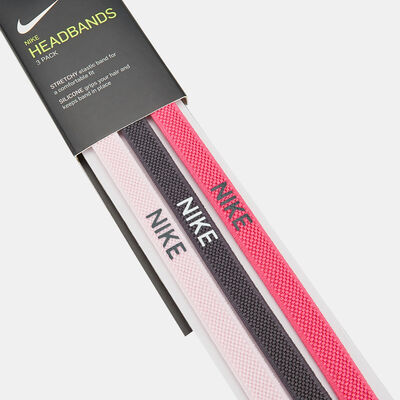 Nike Women's Elastic Headband (3 Pack) Pink