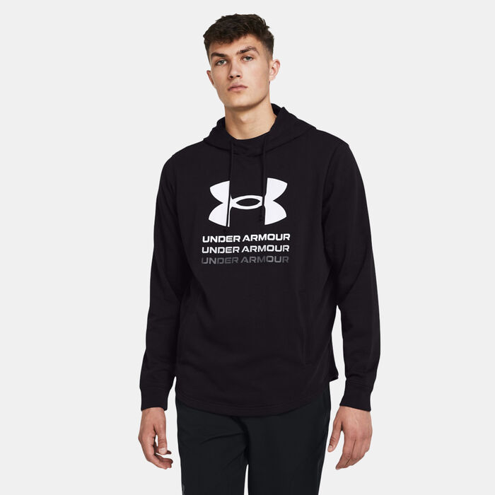 Under Armour Men's Rival Terry Graphic Hoodie Black Under Armour Men's Rival Terry Graphic Hoodie Black image number 0