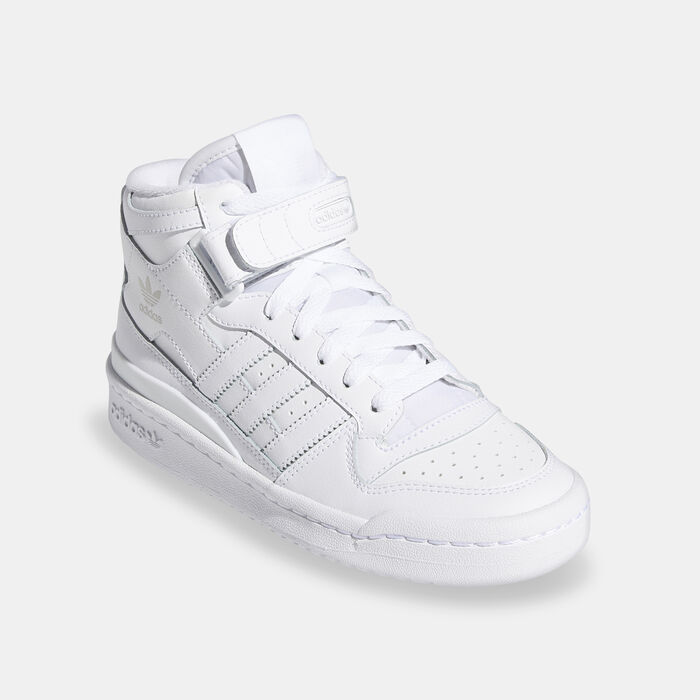 adidas Originals Kids' Forum Mid J Shoe White adidas Originals Kids' Forum Mid J Shoe White image number 1