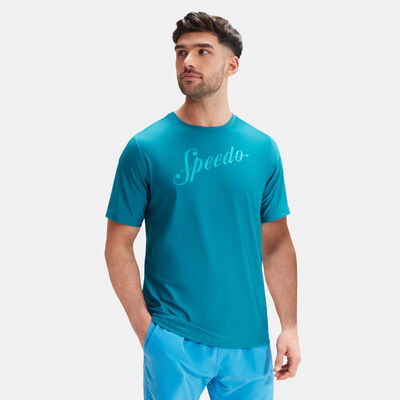 Speedo Men's Printed Swimming T-Shirt Green