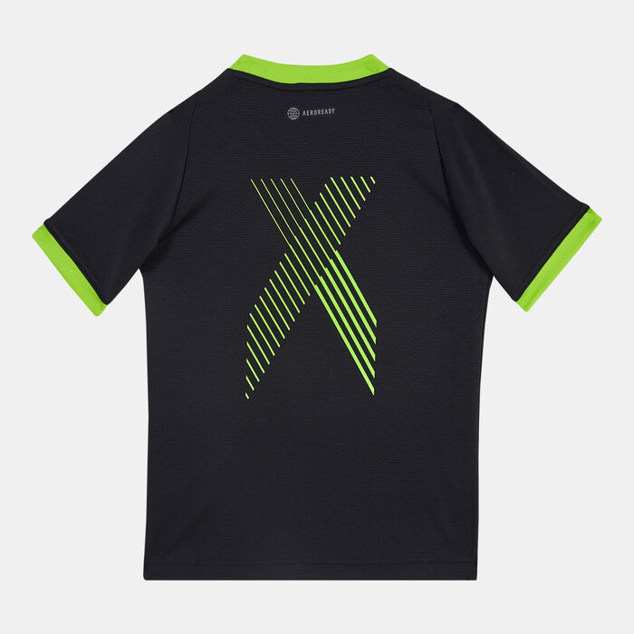 adidas Kids' Football-Inspired X Jersey Black adidas Kids' Football-Inspired X Jersey Black image number 1