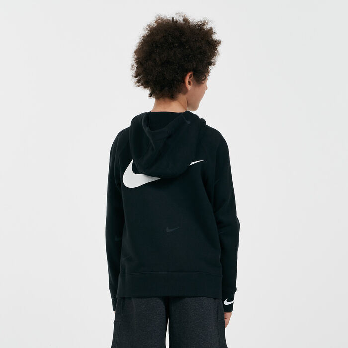 Nike Kids' Swoosh Fleece Jacket Black Nike Kids' Swoosh Fleece Jacket Black image number 1