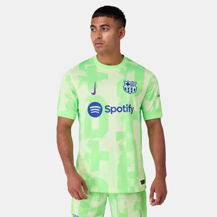 Nike Men's FC Barcelona 24/25 Third Replica Football Jersey Green Nike Men's FC Barcelona 24/25 Third Replica Football Jersey Green image number 0
