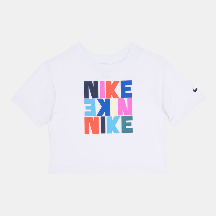 Nike Kids' Snackpack Boxy T-Shirt White Nike Kids' Snackpack Boxy T-Shirt White image number 0