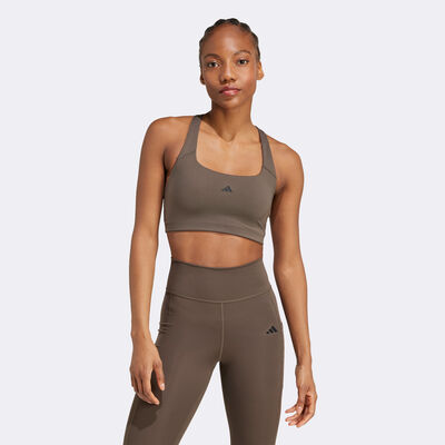 adidas Women's Powerimpact Medium-Support Training Sports Bra Green