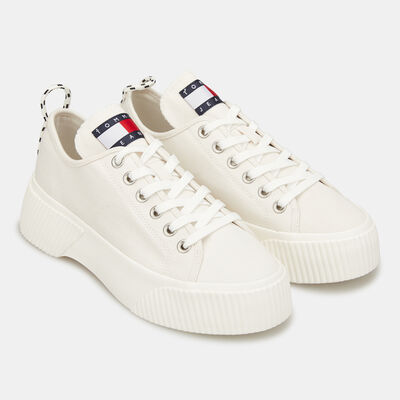 Tommy Hilfiger Women's Vulcanized Platform Shoes White