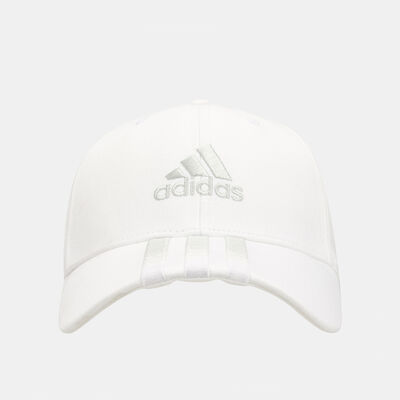 adidas Men's 3-Stripes Fading Baseball Cap White adidas Men's 3-Stripes Fading Baseball Cap White