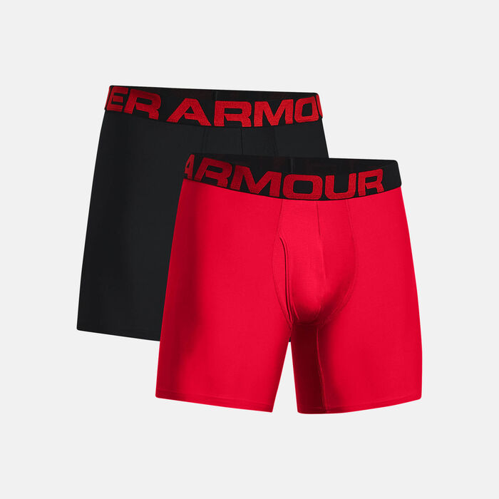 Under Armour Men's Tech™ 6-Inch Boxerjock® Boxers (2 Pack) Red image number 2