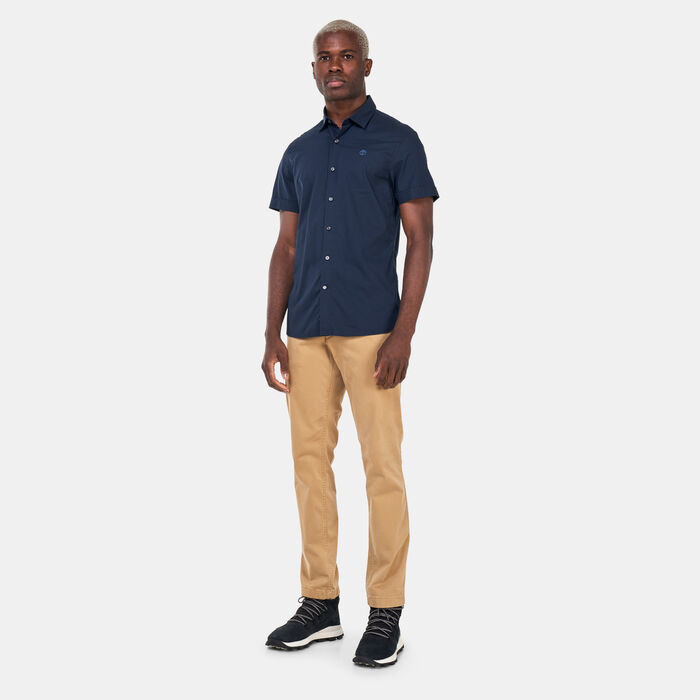 Timberland Men's Eastham River Stretch Poplin Shirt Blue image number 2