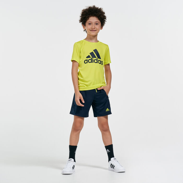 adidas Kids' Designed To Move Big Logo T-Shirt yellow image number 2