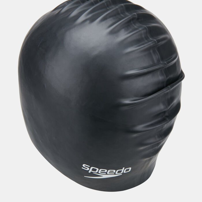 Speedo Flat Silicone Cap Black image number 2