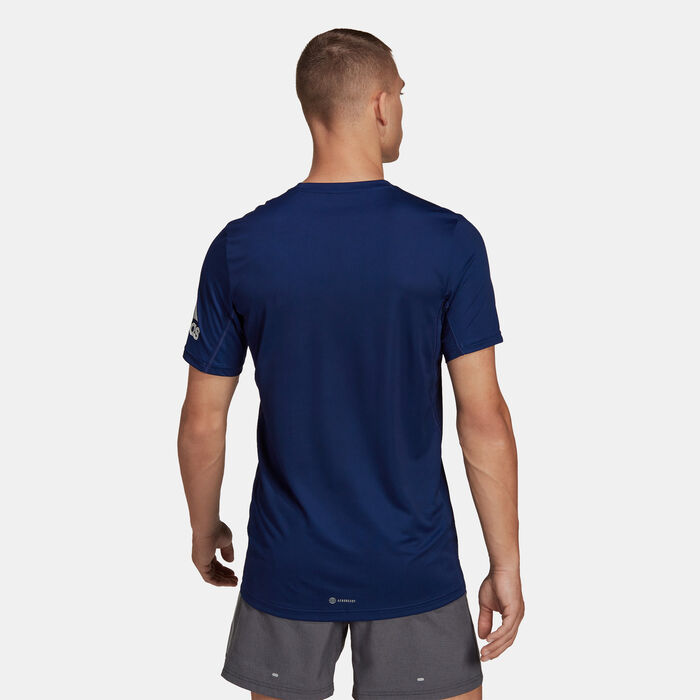 adidas Men's Run It T-Shirt Blue image number 1