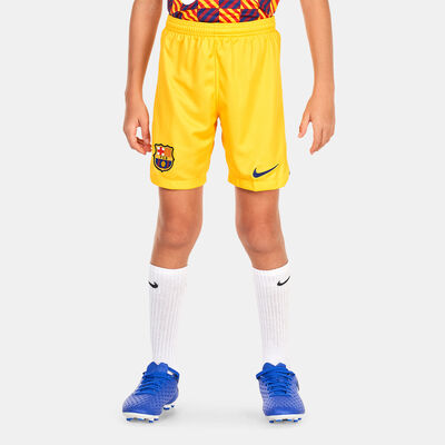 Nike Kids' F.C. Barcelona Dri-FIT Stadium 4th Shorts - 2022/23 yellow