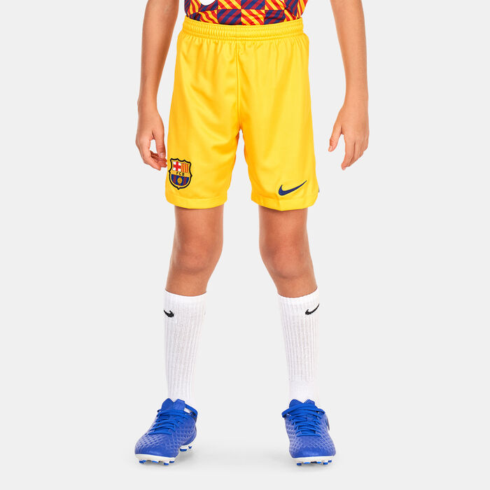Nike Kids' F.C. Barcelona Dri-FIT Stadium 4th Shorts - 2022/23 yellow Nike Kids' F.C. Barcelona Dri-FIT Stadium 4th Shorts - 2022/23 yellow image number 0